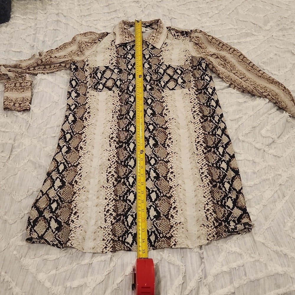 Gorgeous JoieTalma Snake Print Shirt Dress size XS! Excellent condition! - Picture 9 of 10